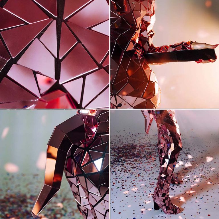 Pink Mirror Unicorn Costume for Adults