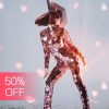 pink-mirror-unicorn-costume-with-disco-ball-effect