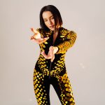 sexy-female-shiny-snake jumpsuit