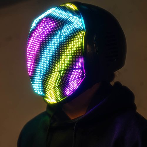 LED DJ helmet full face mask for party