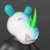 LED-programmable-rhino helmet