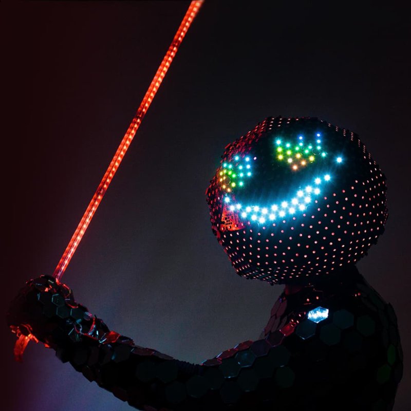 LED screen mask is a perfect Mardi Gras accessory