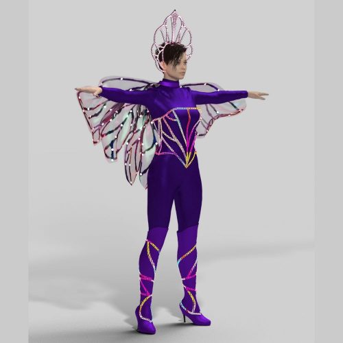 Led light up Butterfly Wings Costume with LED crown to Order