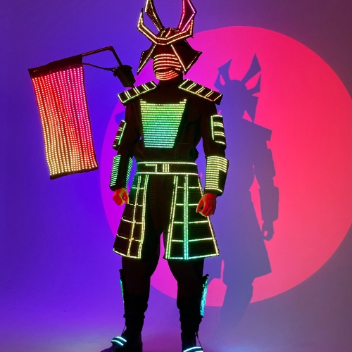 Led light up Cosplay samurai costume