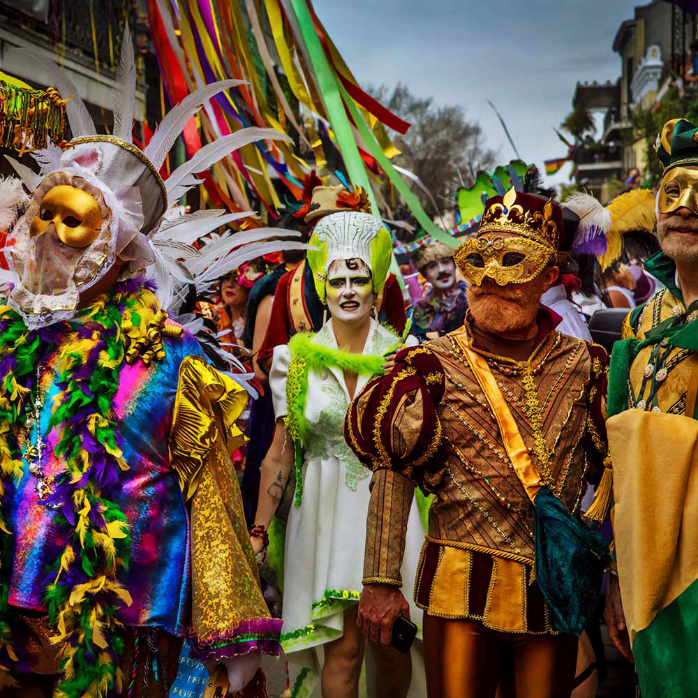 Men's costumes for the Mardi Gras Festival
