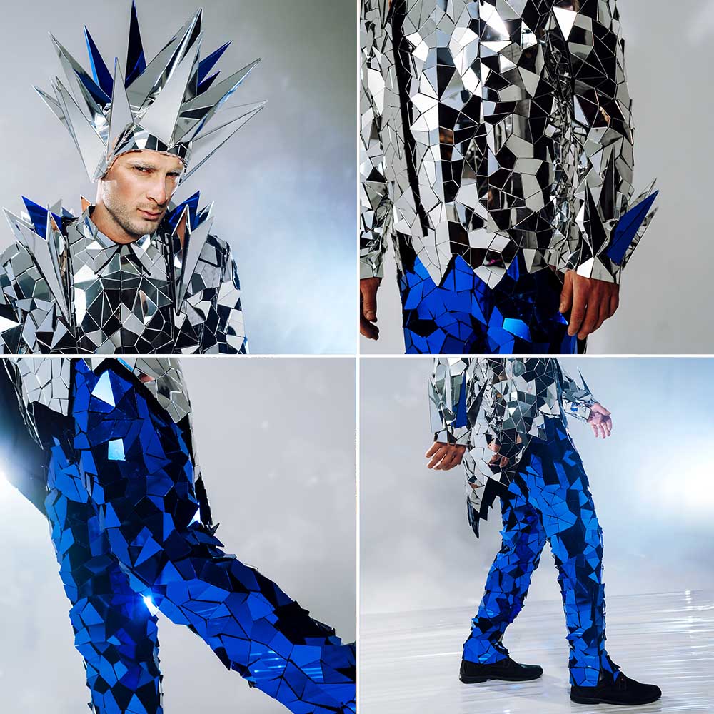 Festival Men's Outfit made of acrylic mirror - by ETERESHOP