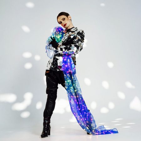 Adult LED Pink Flamingo Costume With Pink Feather Tail - ETERESHOP