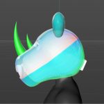 neon-unicorn helmet