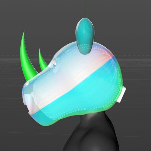 neon-unicorn helmet