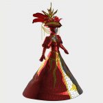 red-masquerade-mirror-dress-for-the-festival