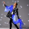shiny led mirror blazer with disco ball effect