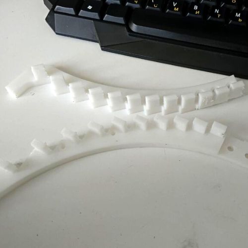 3D printed ribs for the LED sphere