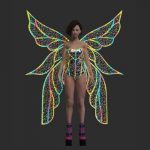 Large LED Luminous Wings Suit custom