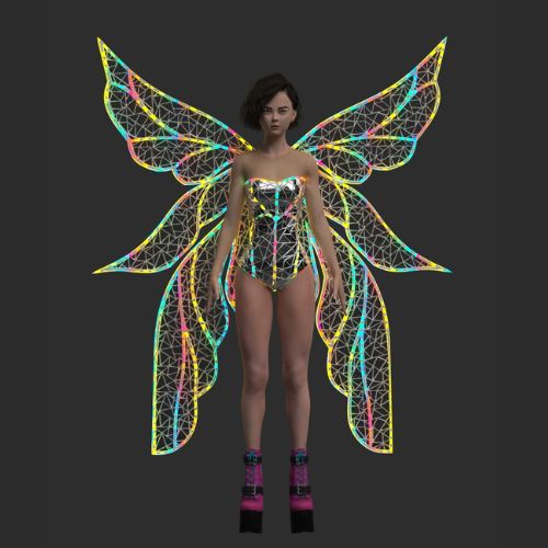 Large LED Luminous Wings Suit custom