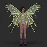 Led light up Mirror Wings Costume