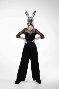 3D Mirror Polygonal Rabbit Mask on the face - by ETERESHOP