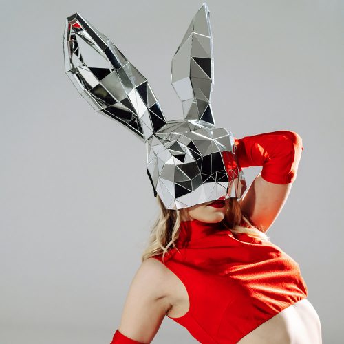 mirror-hare-mask-for-performances-on-stage