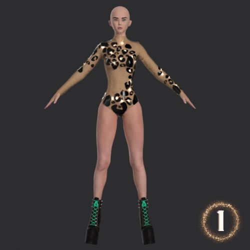 sexy mirror bodysuit for the Burning Man festival