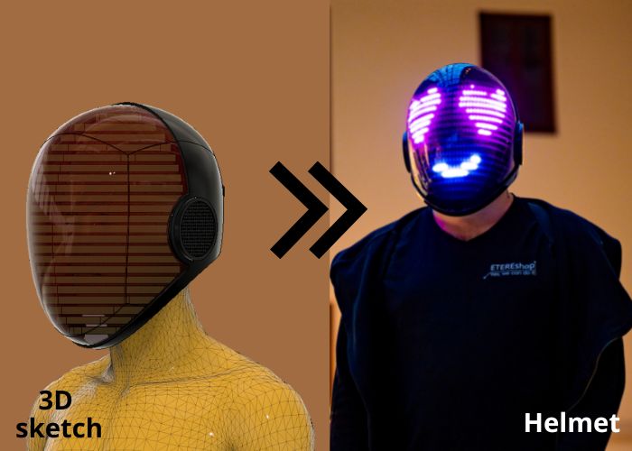 DJ-helmet-glows-in-the-dark