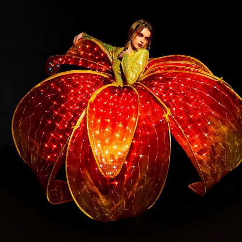 Stage Flower Dress for Performance Glows in the Dark