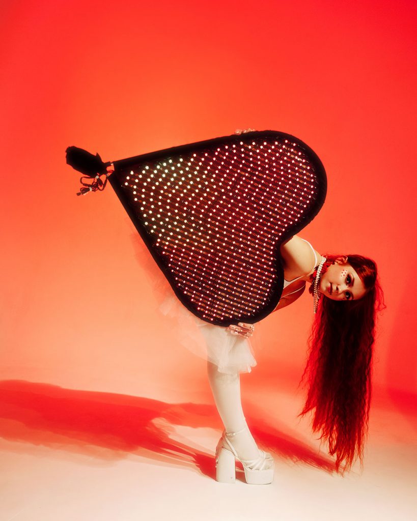 LED Light up Outdoor Mobile Heart Decoration by