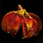 luminous flower dress for women