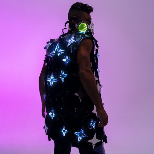 men's LED infinity mirror vest