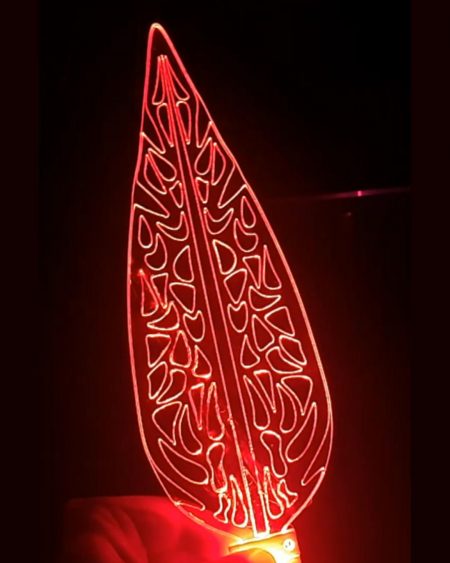 Feather lighting with engraving-2