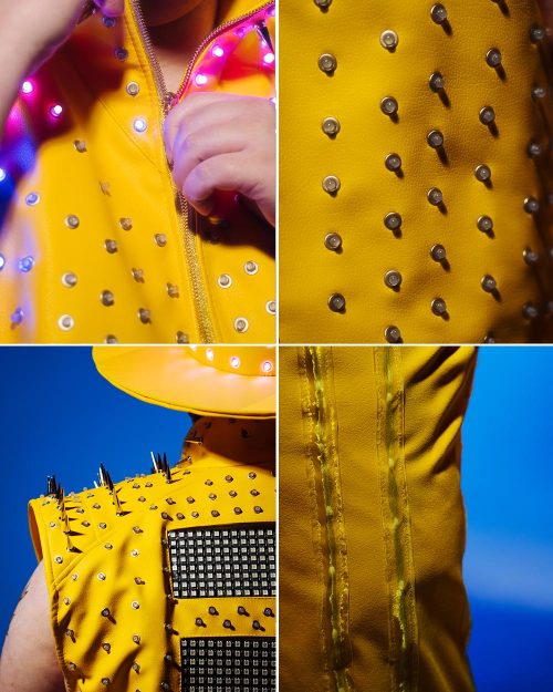 details of-LED-men's-attire