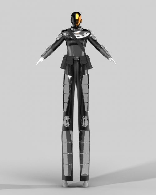 3d model of a stilt suit
