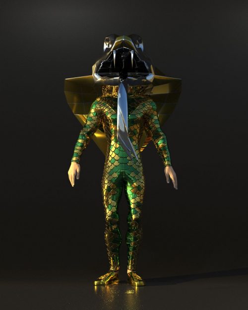 3d model snake costume