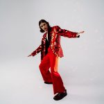 Red Sequin Costume Jacket Mens Adult Jazz Dance Showbiz