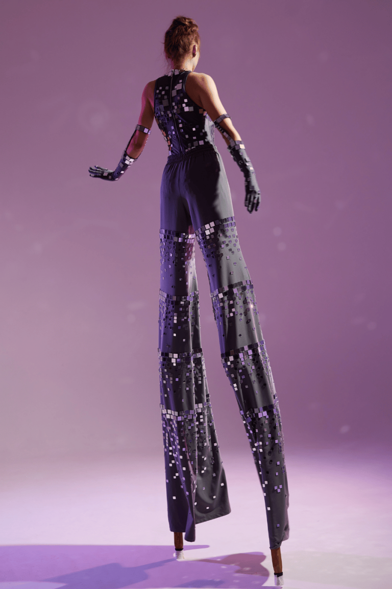 Female Mirror Stilt Walker Dress Costume - by ETERESHOP