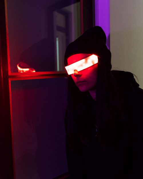 led glasses with different lighting effects