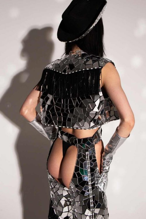 mirror disco ball cowboy costume for woman