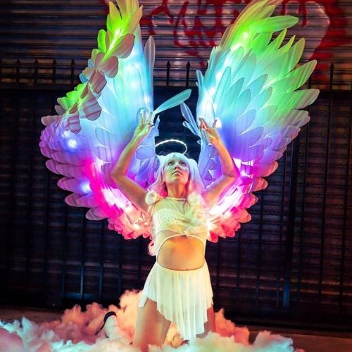 Photo from a client in LED wings costume by ETEREshop