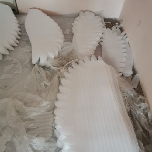 cut 6 pairs of wings made of polyurethane foam,