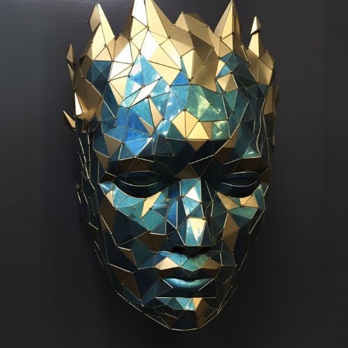 multicolored mirror mask