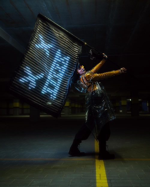 on-screen-LED-flag-glows-in-the-dark