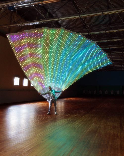 Unique LED peacock tail for festival
