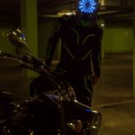 motorcycle helmet with LEDs for DJs party festivals dancers festivals