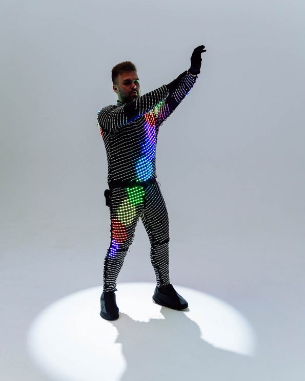 LED light up costume with a mask - ETERESHOP