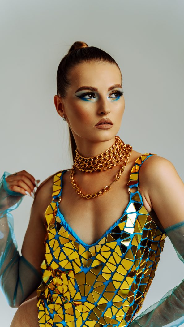 Azure Blue Sexy Cutout Body Suit