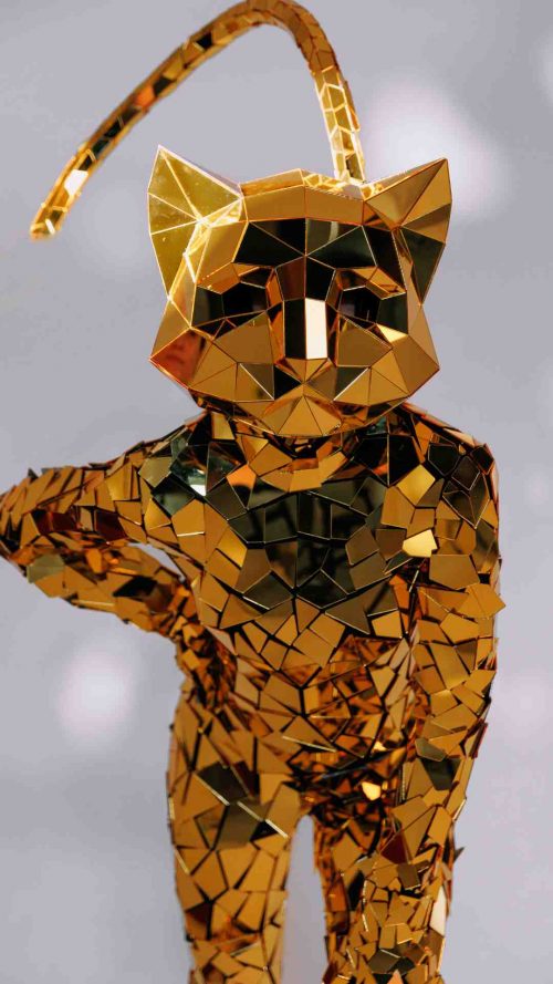 mirror cat costume for performance